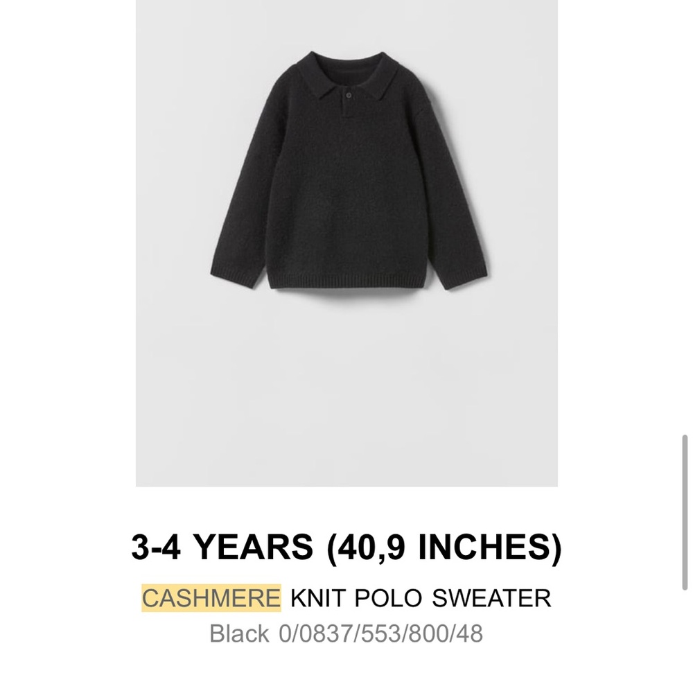 BLack cashmere sweater
